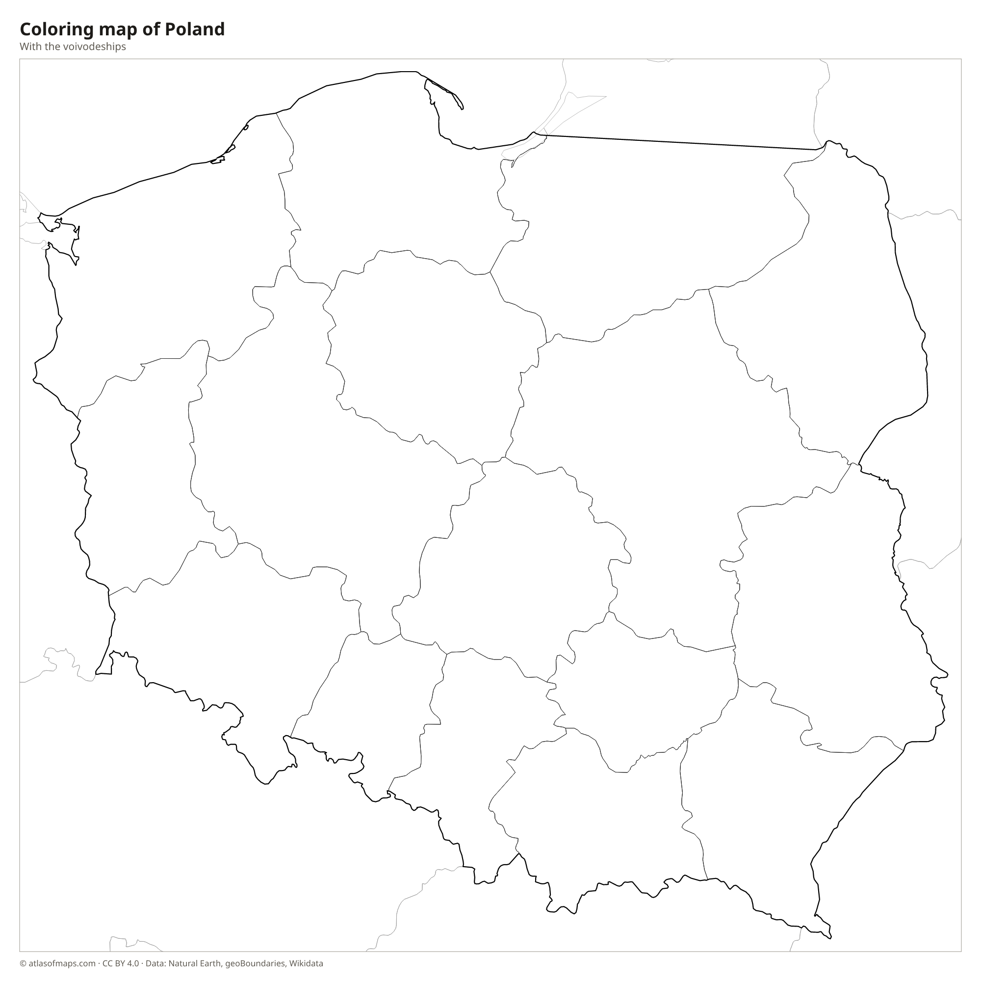 Coloring map of Poland