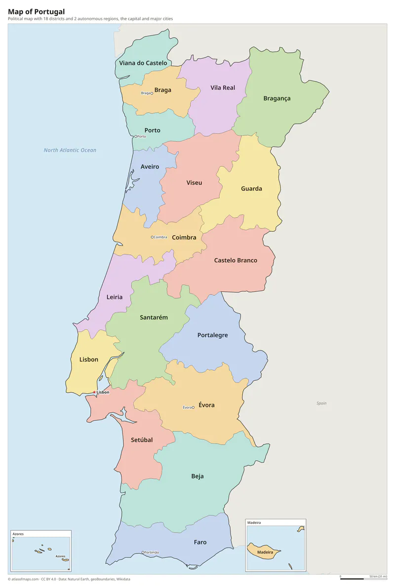 Map of Portugal