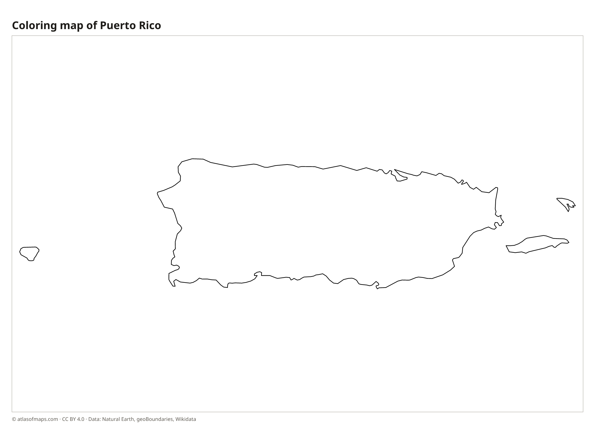 Coloring map of Puerto Rico