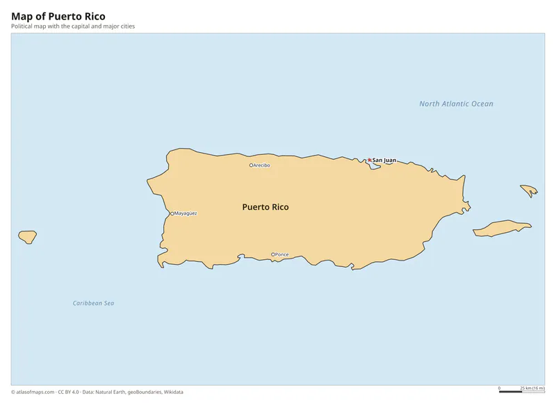 Map of Puerto Rico