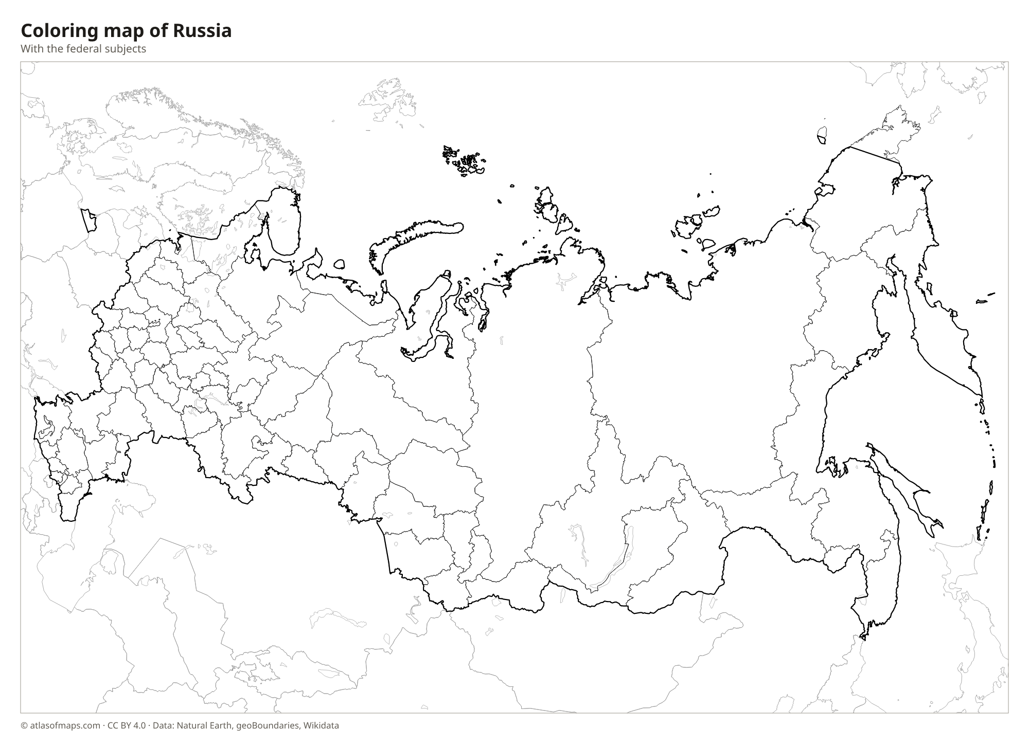 Coloring map of Russia