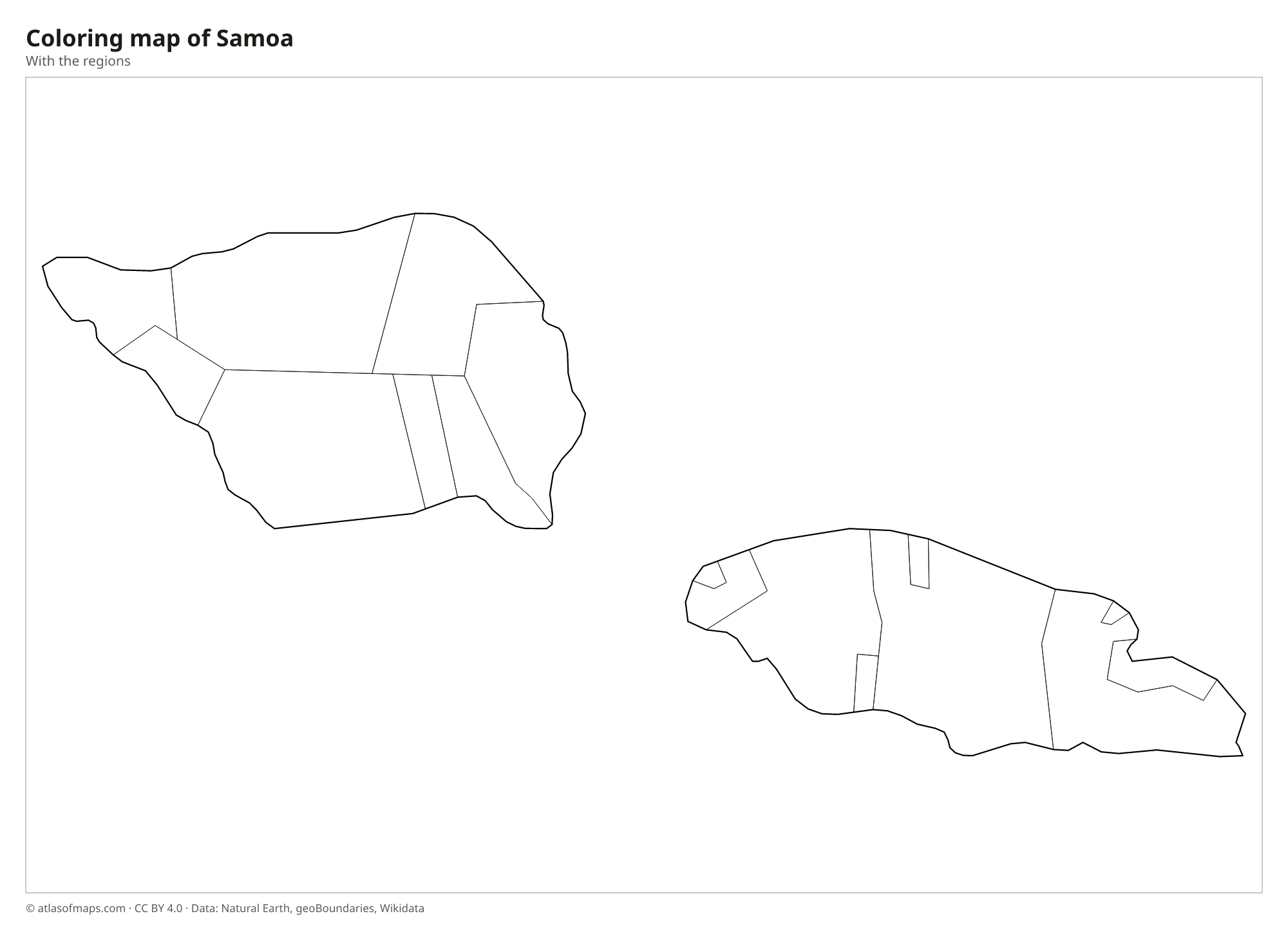 Coloring map of Samoa