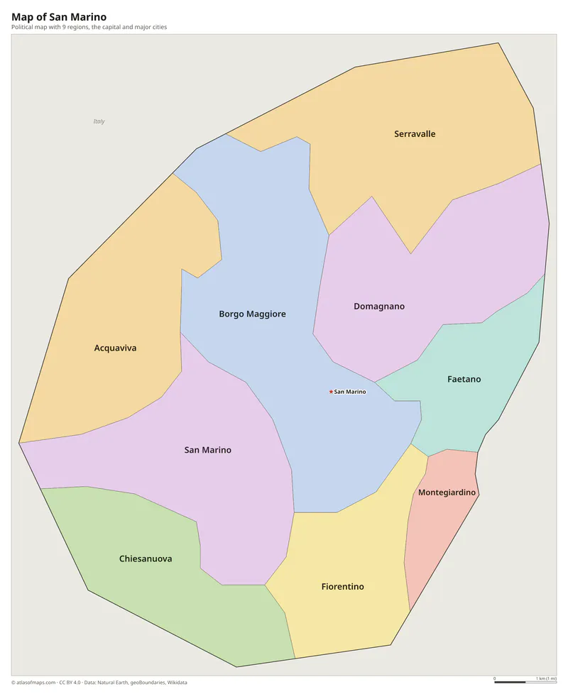 Map of San Marino