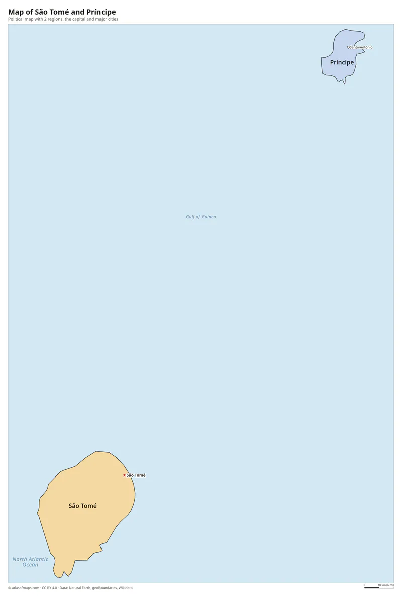 Map of São Tomé and Príncipe