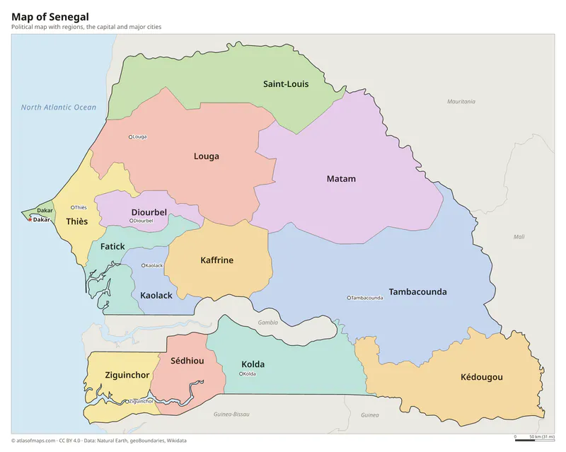 Map of Senegal