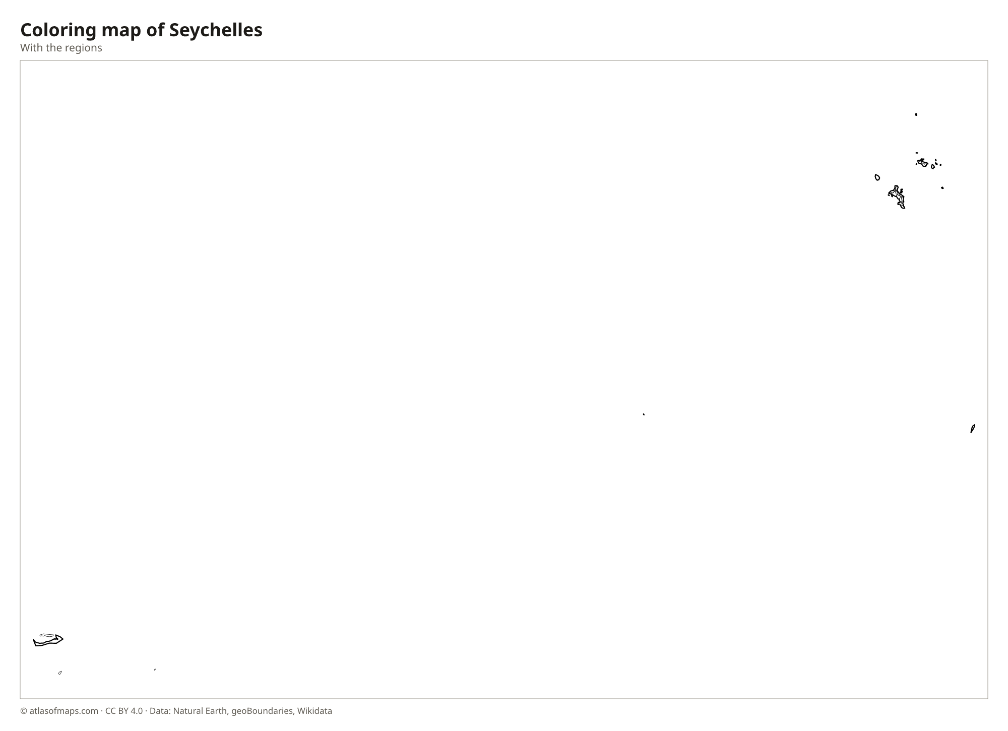 Coloring map of Seychelles
