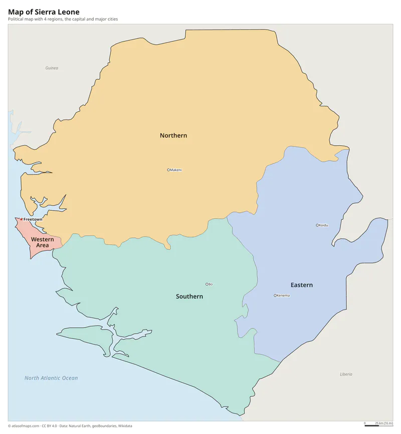 Map of Sierra Leone