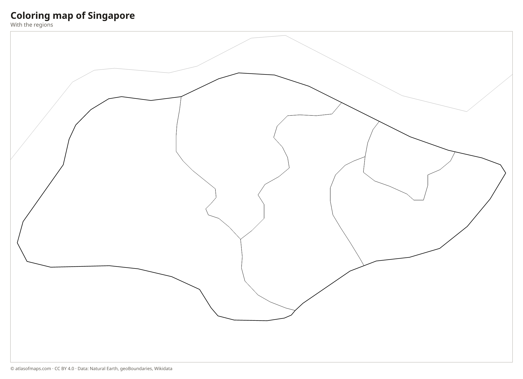 Coloring map of Singapore