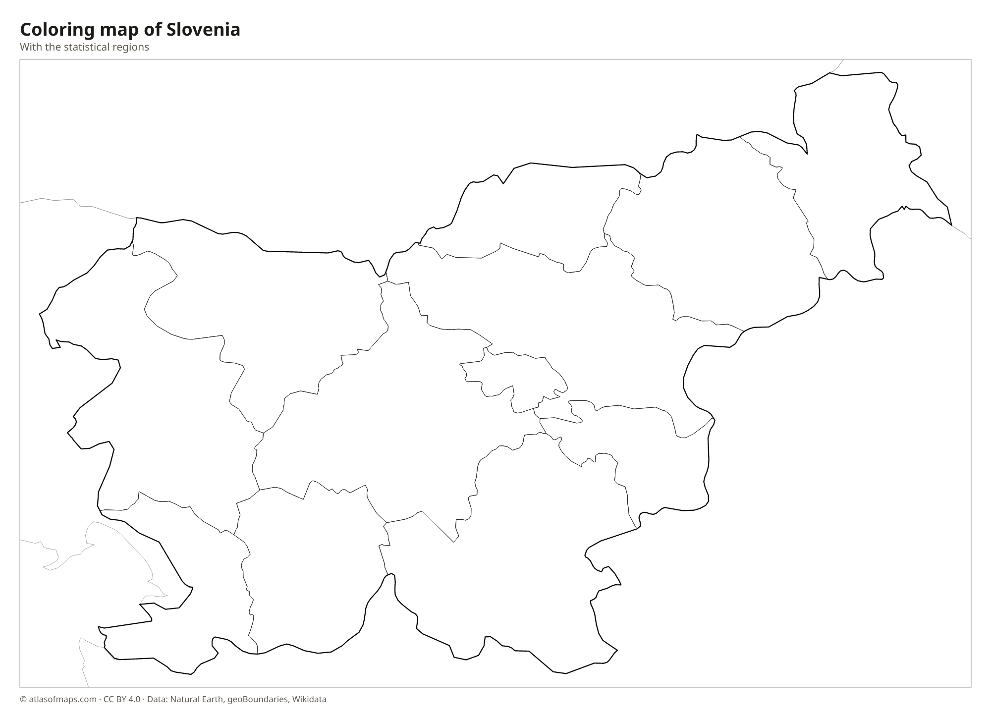 Coloring map of Slovenia