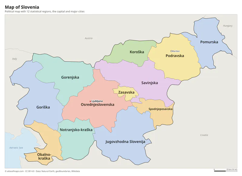 Map of Slovenia