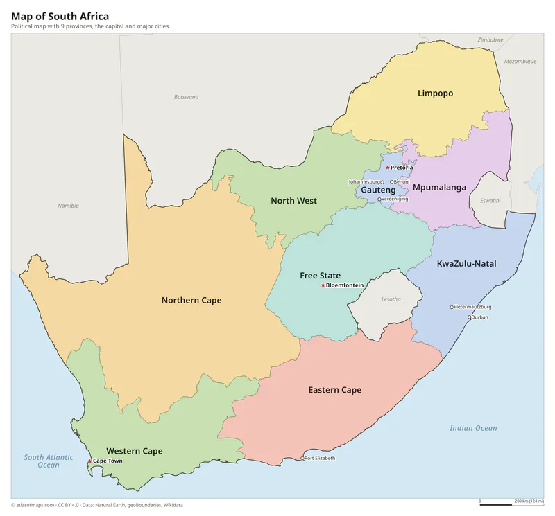 Map of South Africa