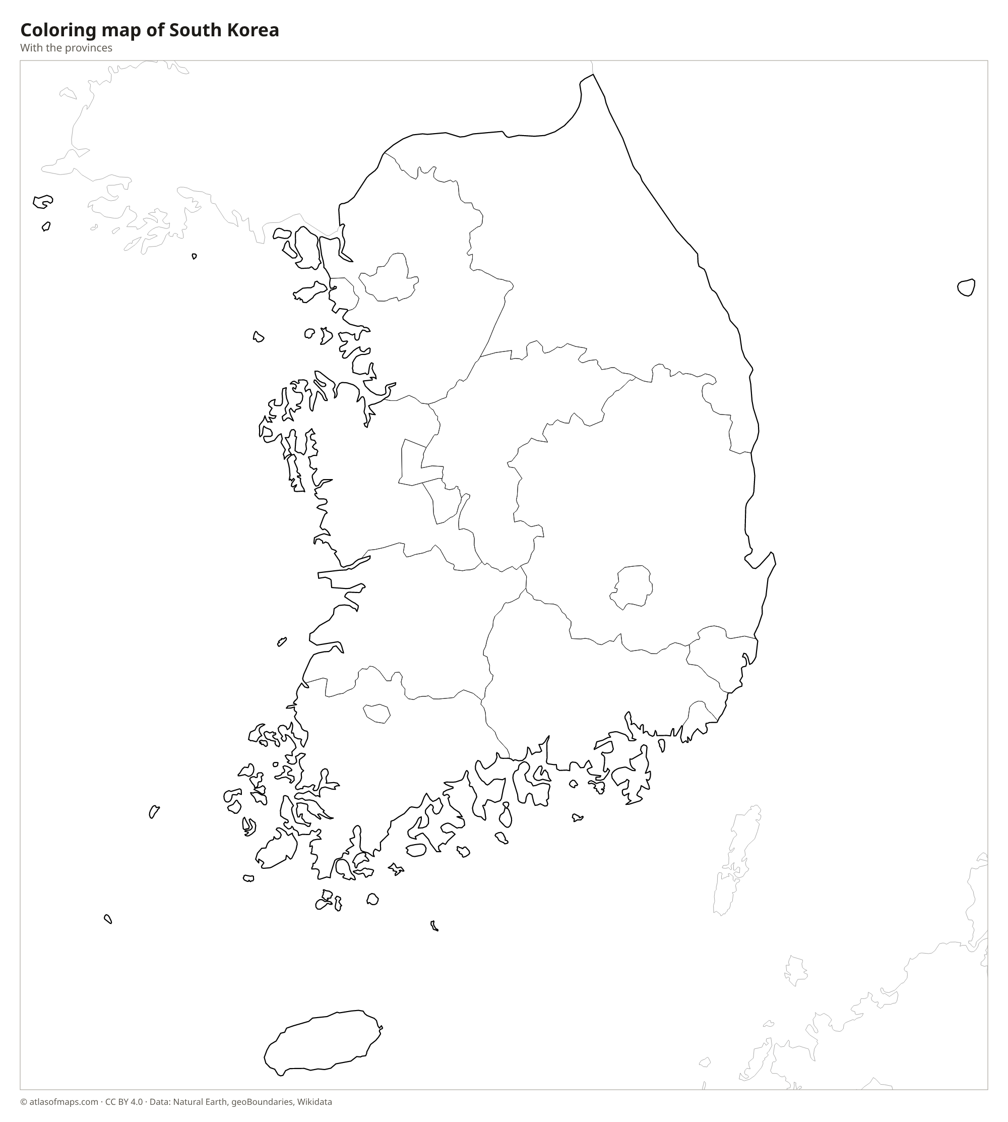 Coloring map of South Korea