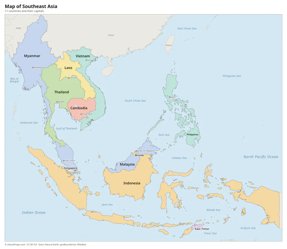 Map of Southeast Asia