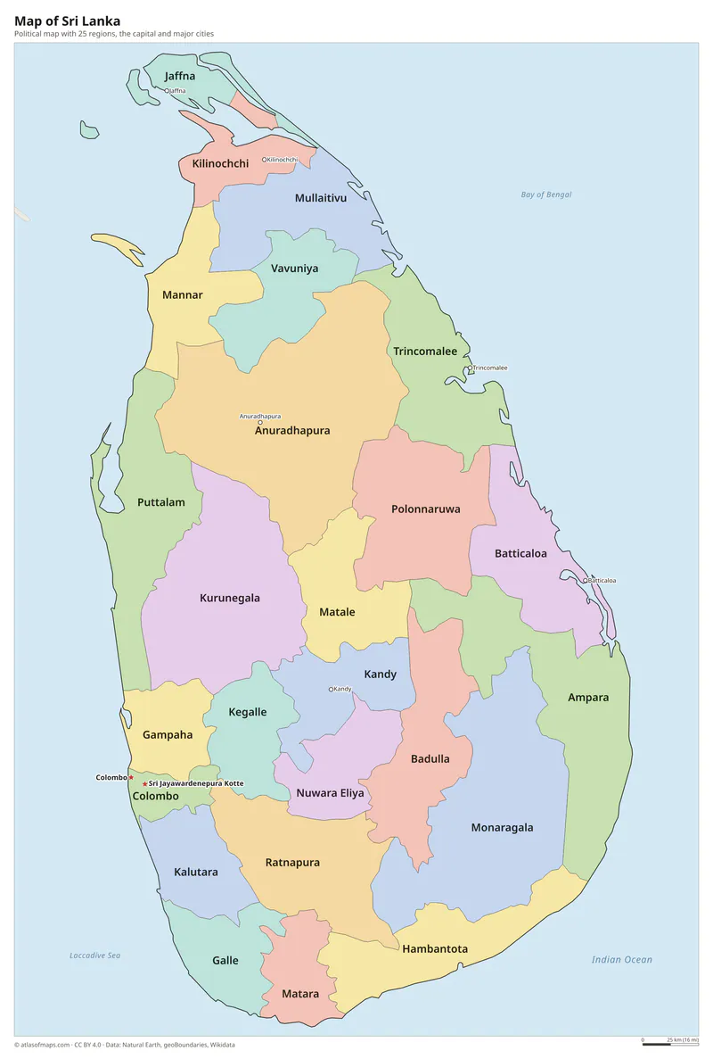 Map of Sri Lanka