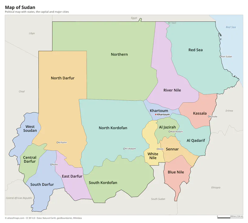 Map of Sudan