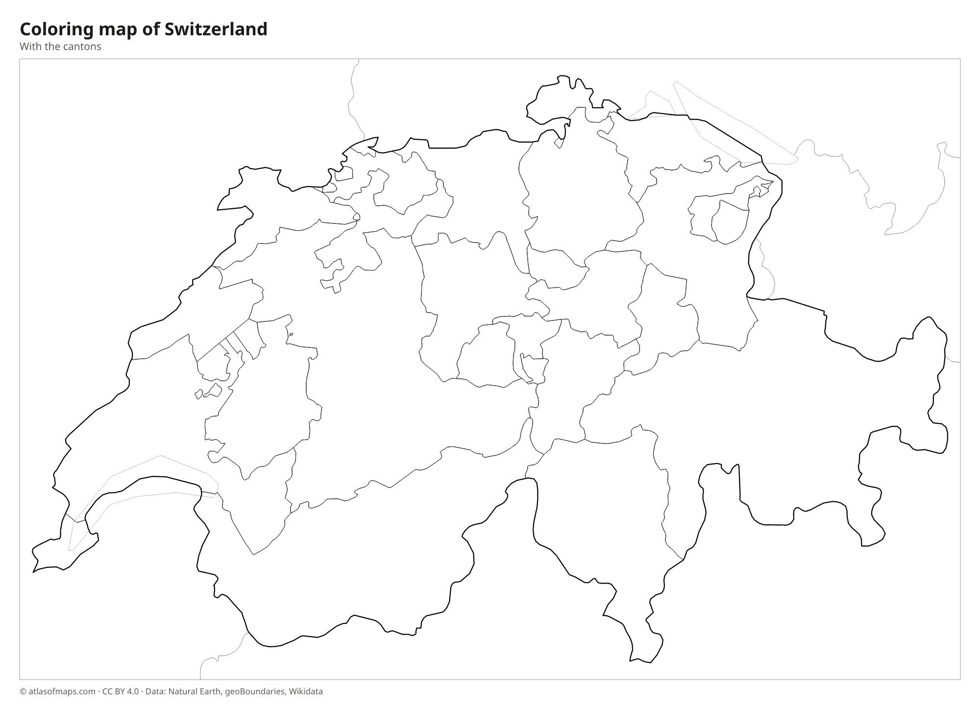 Coloring map of Switzerland