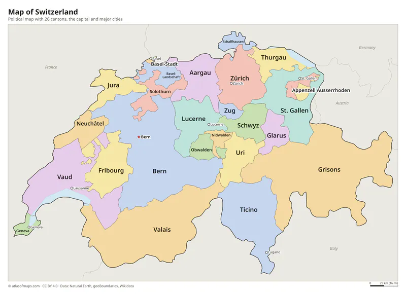 Map of Switzerland