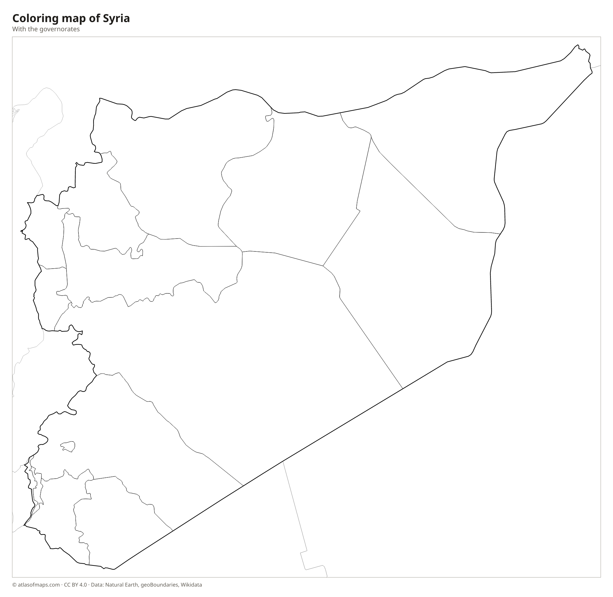 Coloring map of Syria