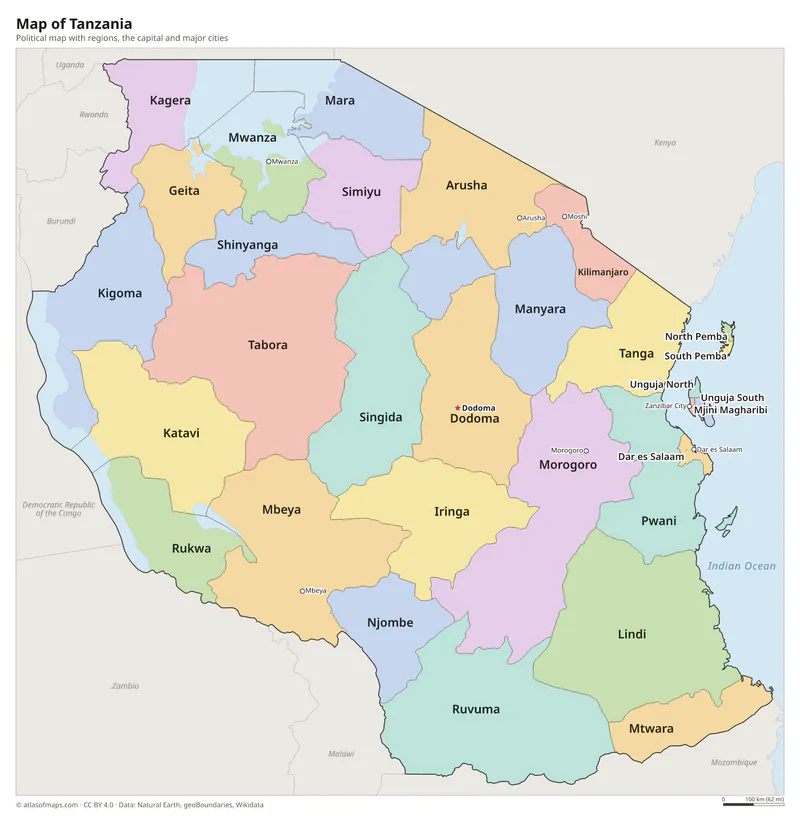 Map of Tanzania