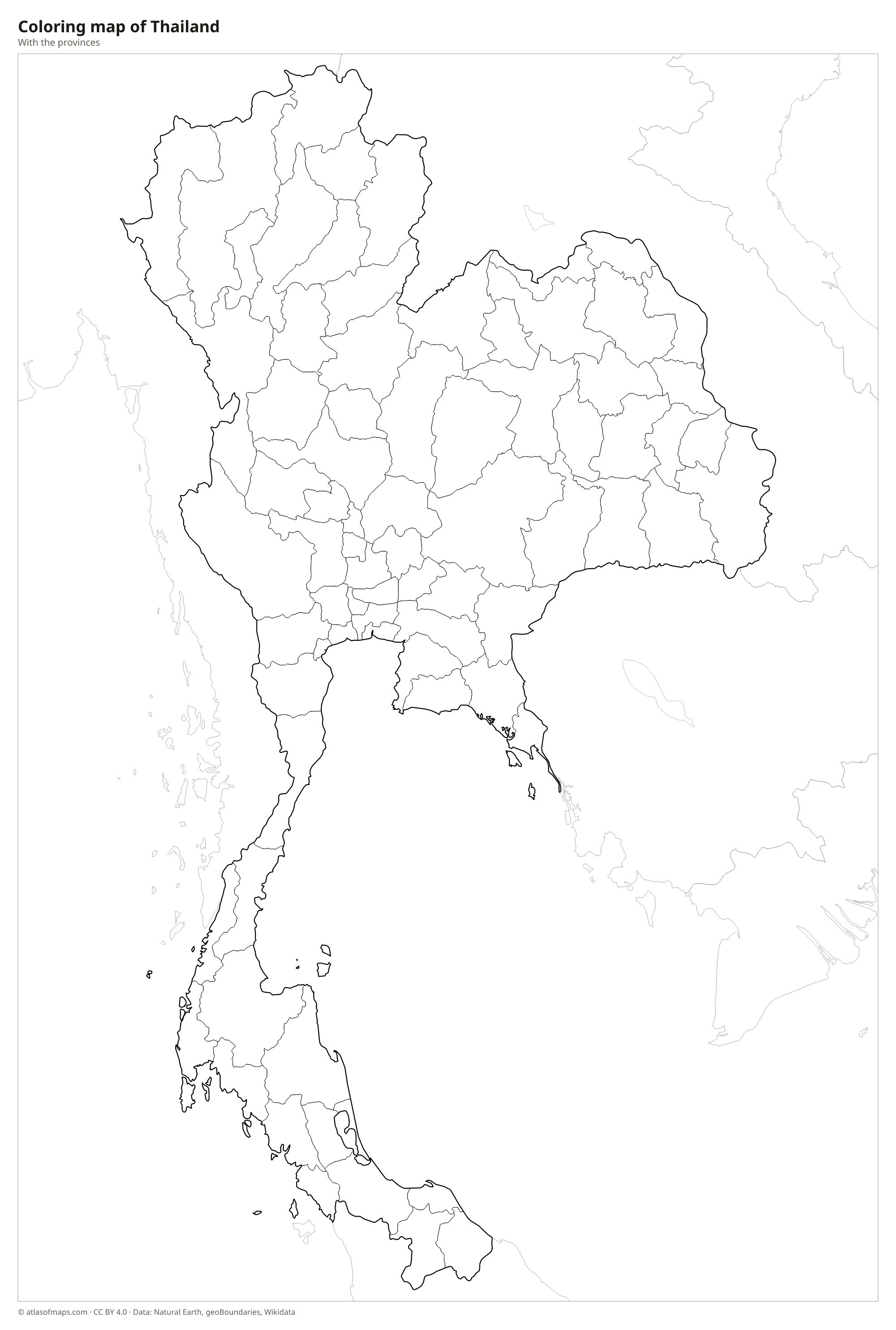 Coloring map of Thailand