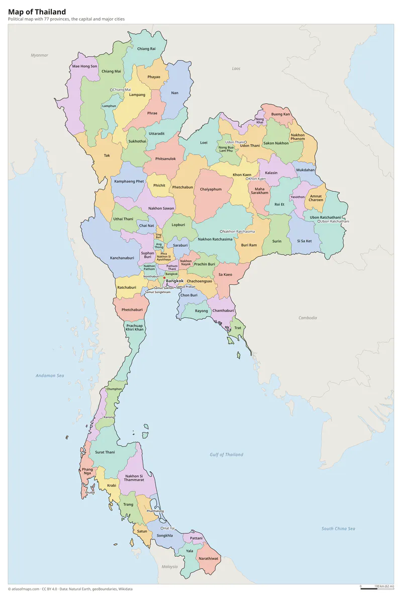 Map of Thailand