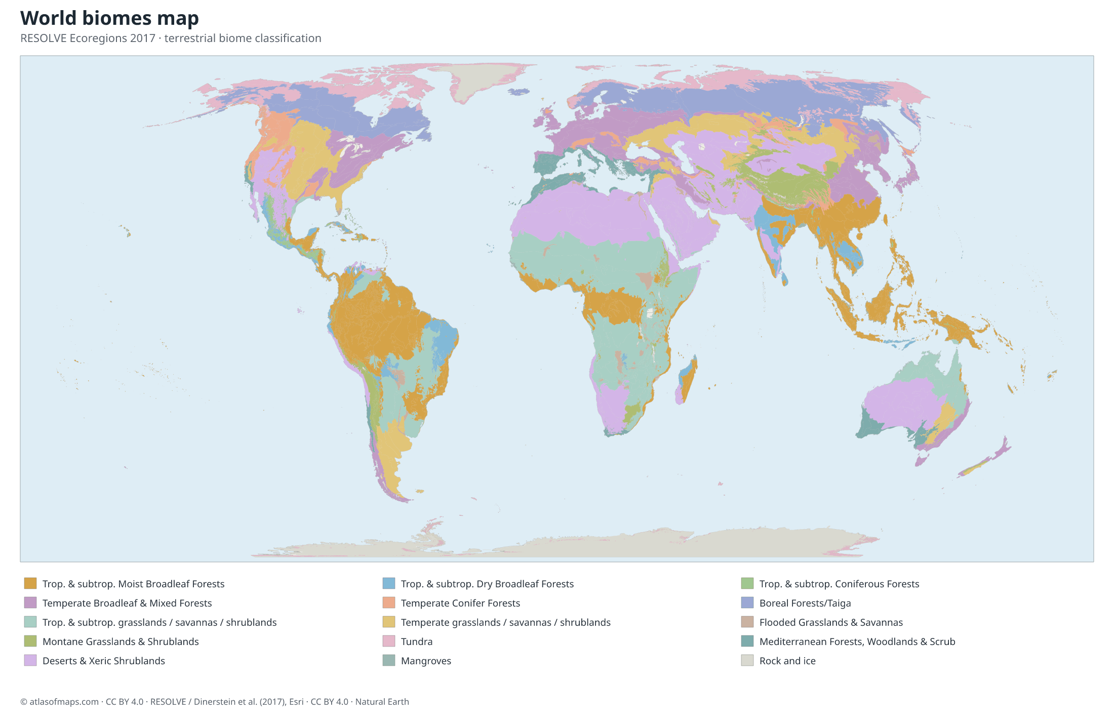 World biomes map