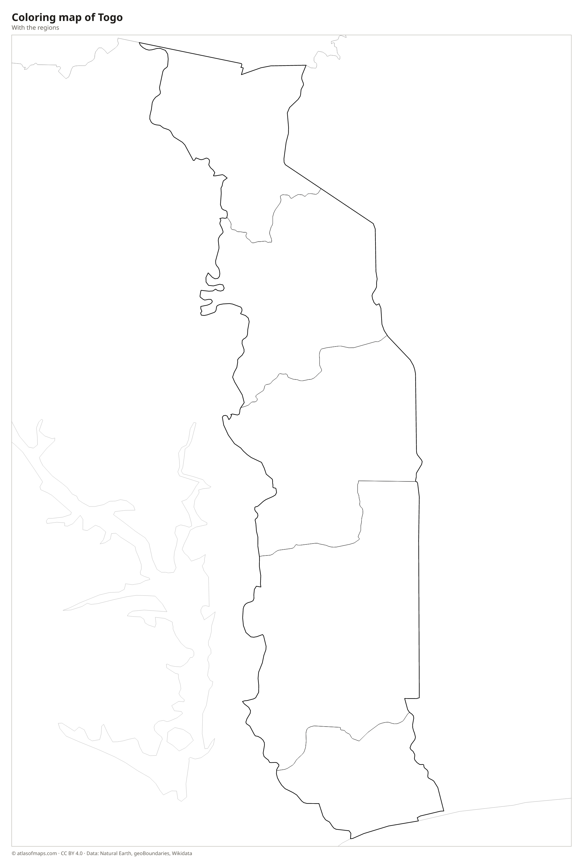 Coloring map of Togo