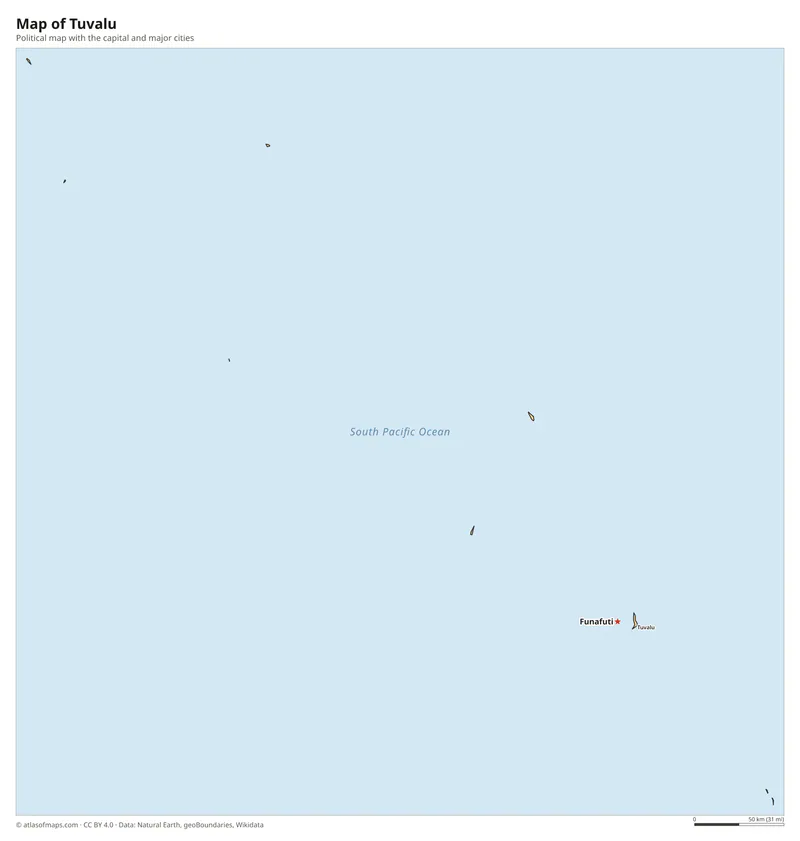 Map of Tuvalu
