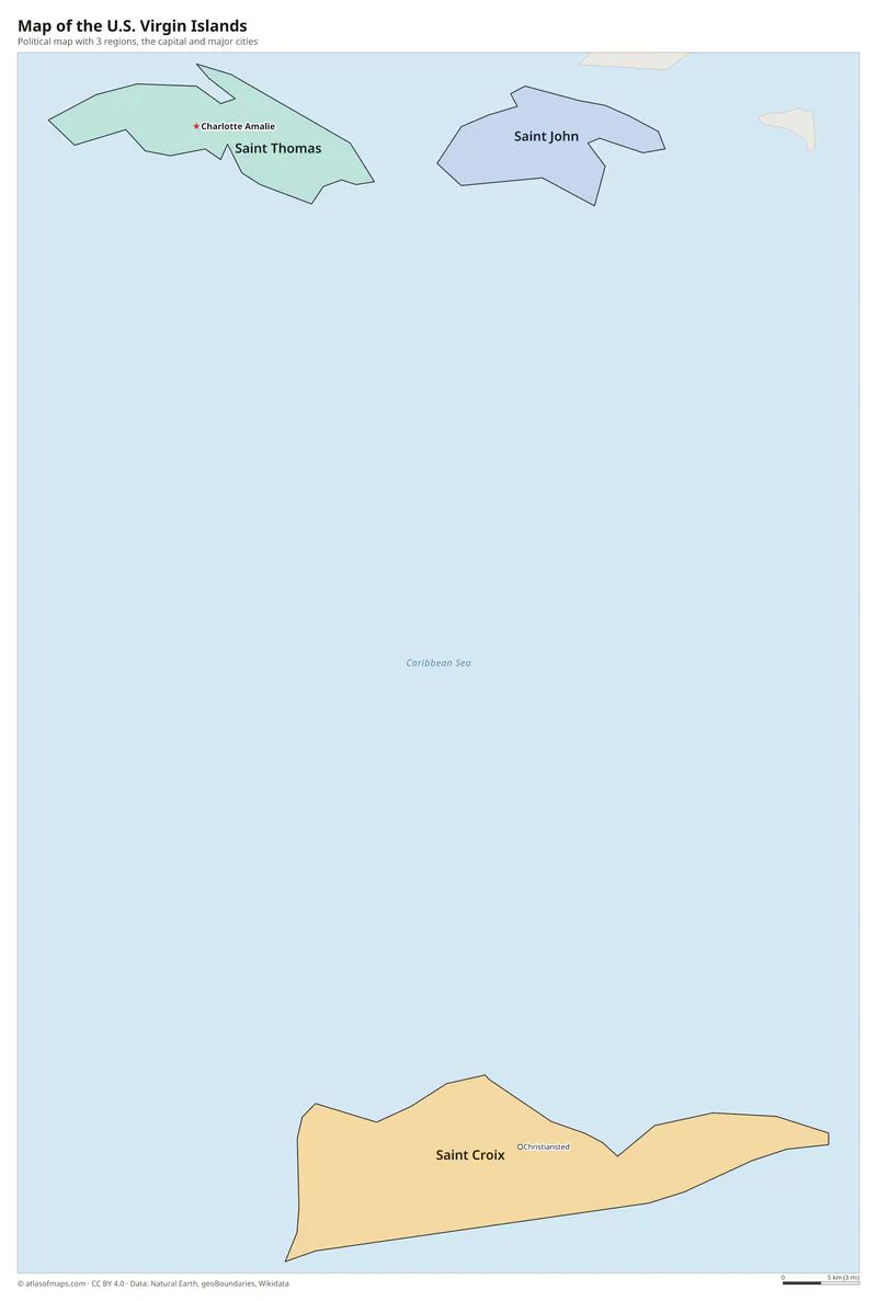 Map of the U.S. Virgin Islands