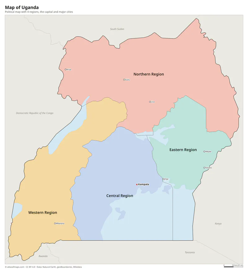 Map of Uganda