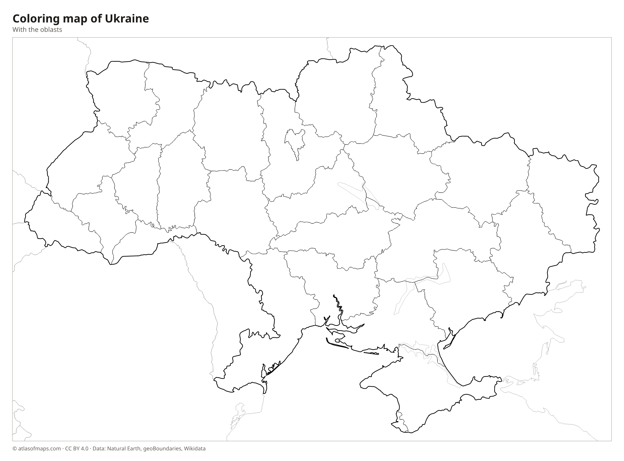 Coloring map of Ukraine