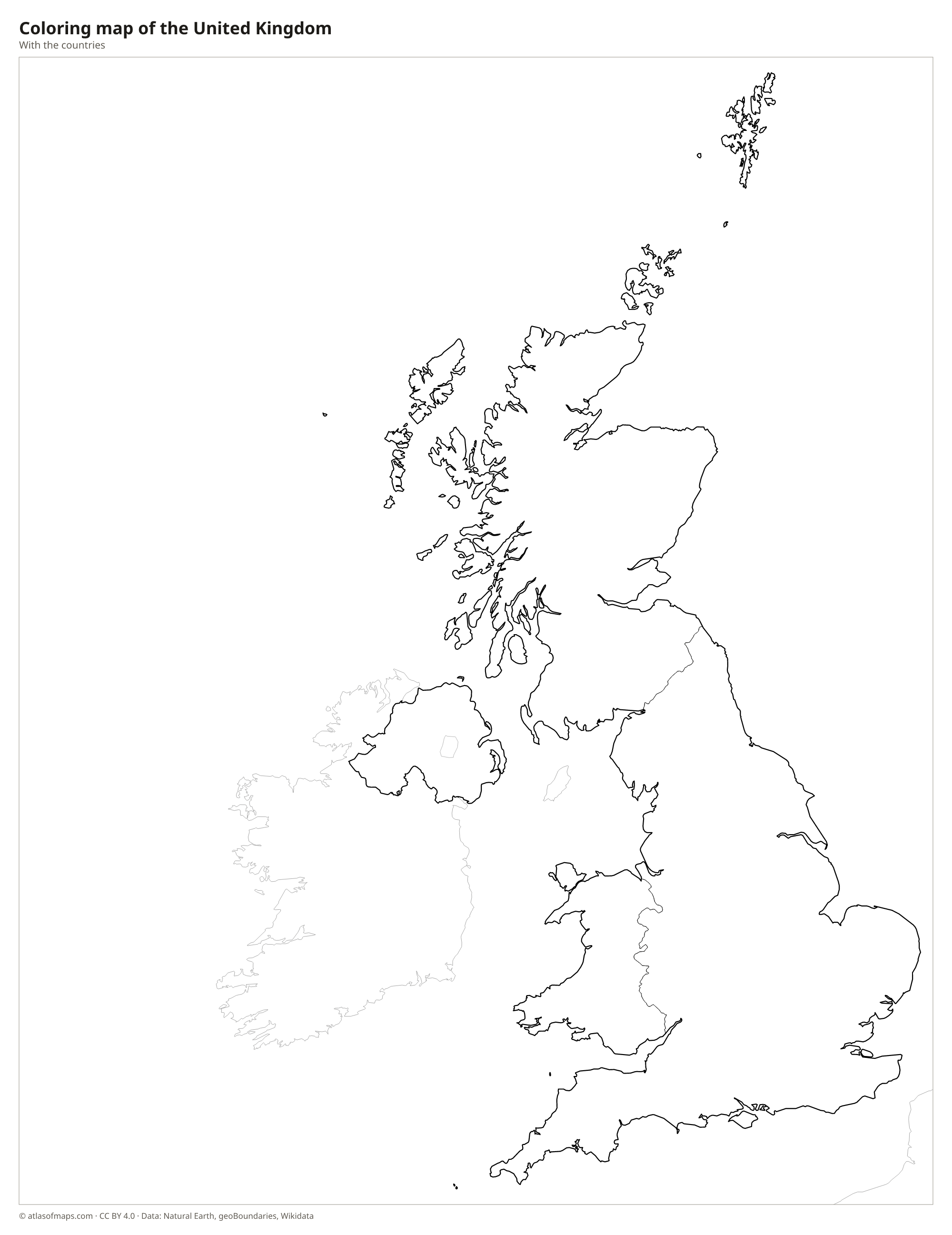 Coloring map of the United Kingdom
