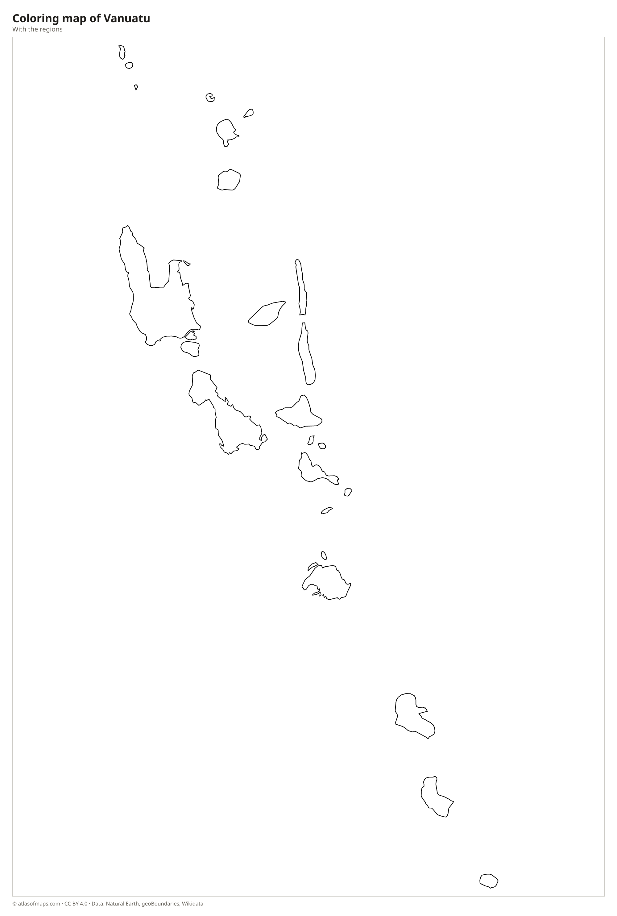 Coloring map of Vanuatu
