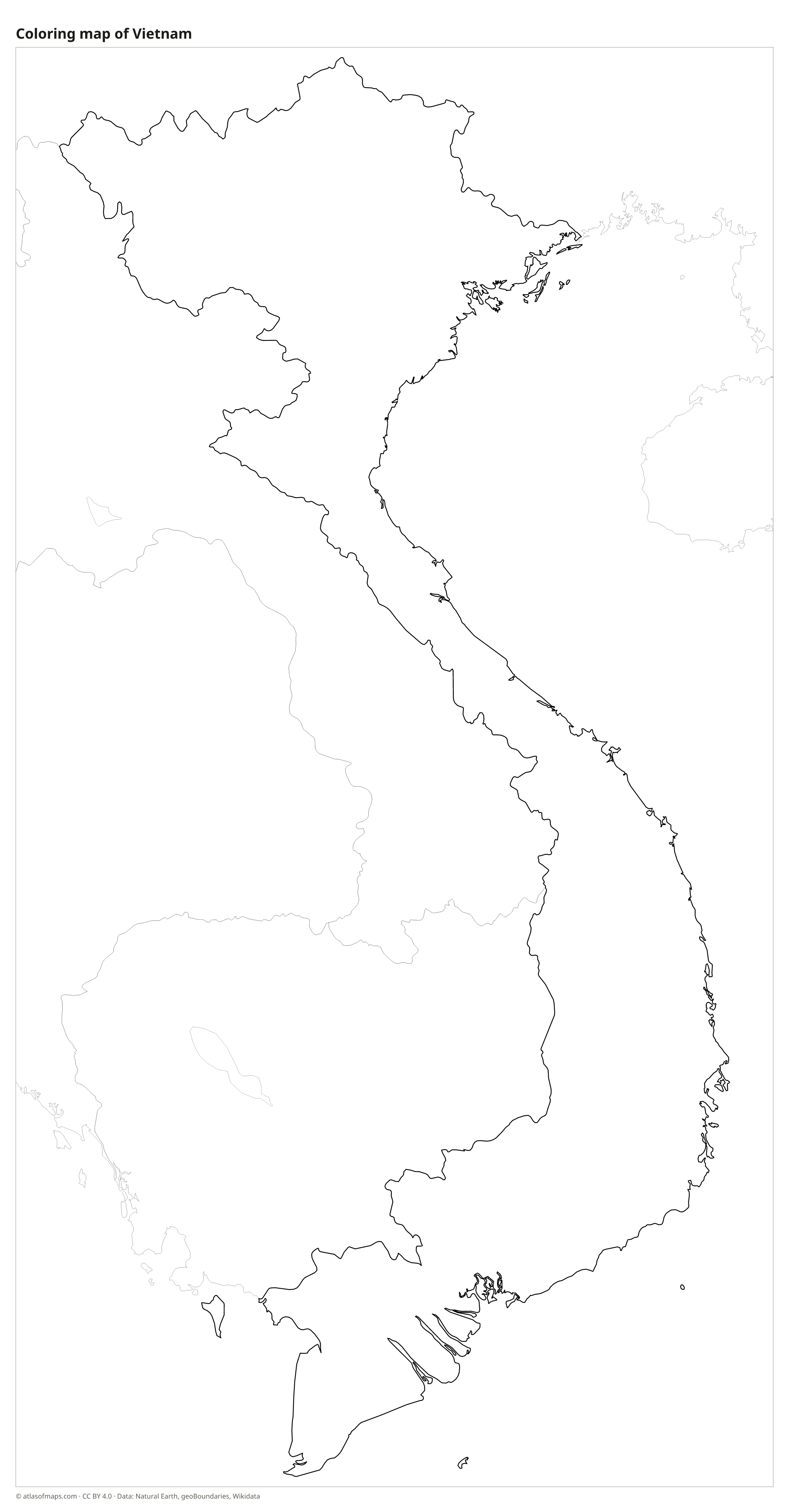 Coloring map of Vietnam