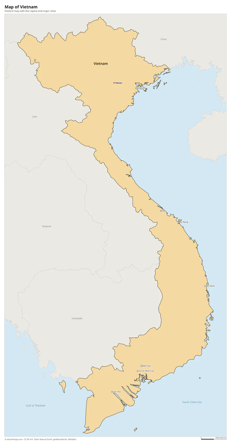 Map of Vietnam