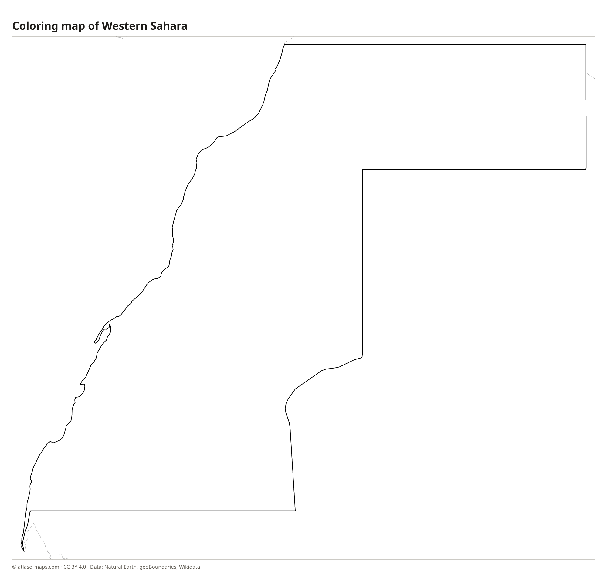 Coloring map of Western Sahara