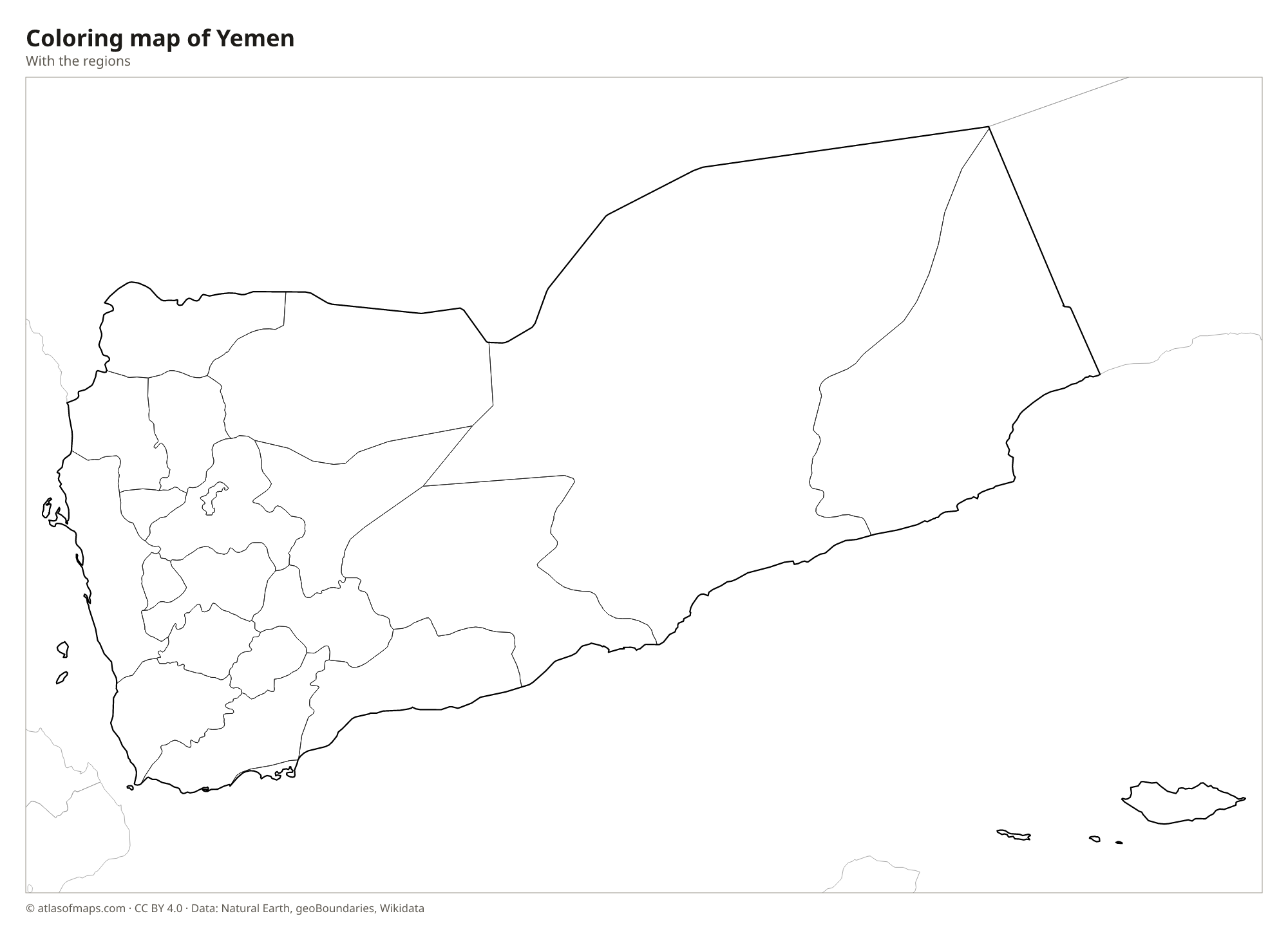 Coloring map of Yemen